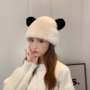 The 2024 new fashionable and trendy summer warm European mink fur bear ear hat and women's fur hat are bestsellers Application Scenario